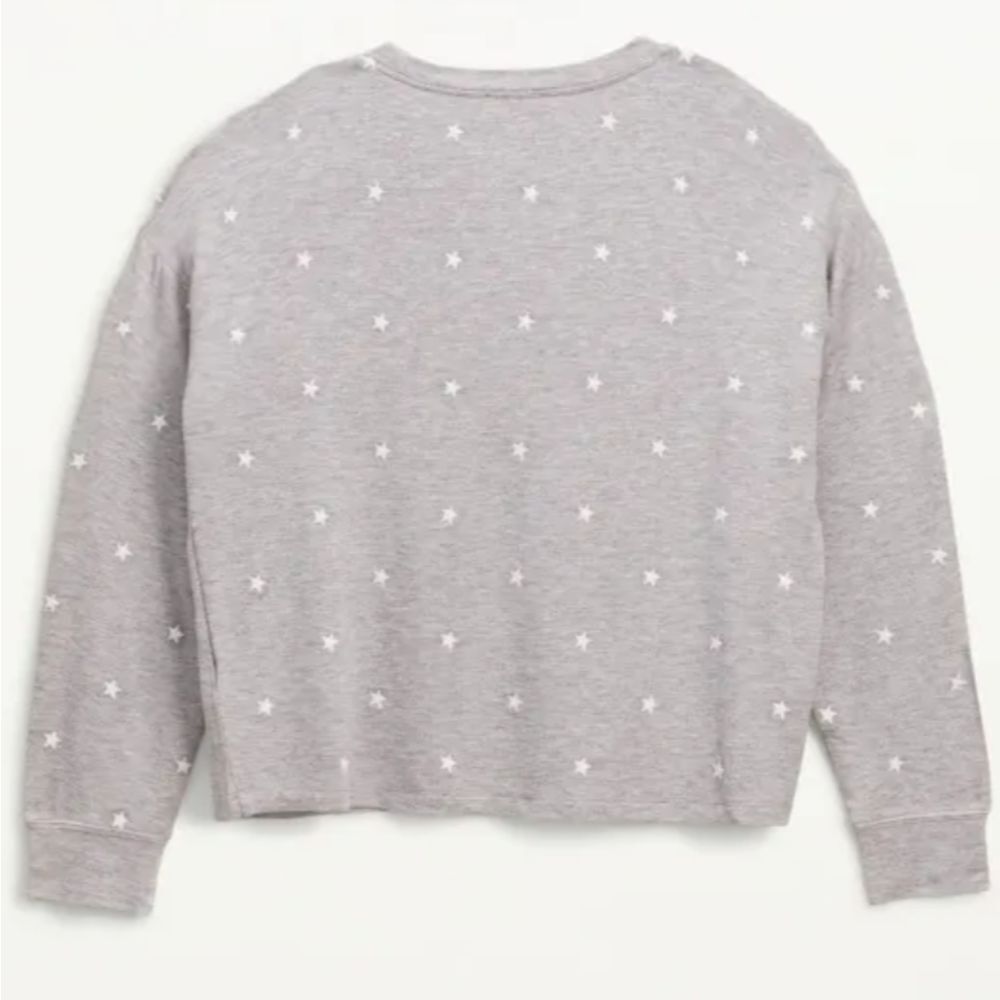 Splendid👍 Light Grey Embroidered Stars⭐ Sweater - Picture 14 of 14